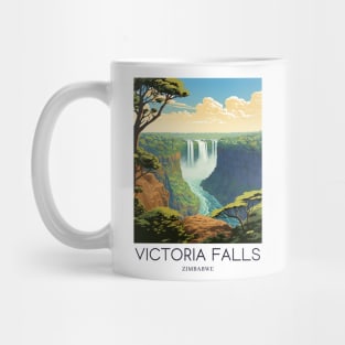 A Pop Art Travel Print of Victoria Falls - Zambia / Zimbabwe Mug